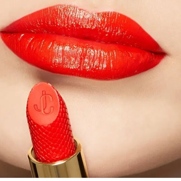 Jimmy Choo CORAL KISS Lipstick with Gold Case SEALED - Picture 3 of 7